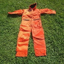 Survival Anti-Exposure Coverall Suit Nylon Sz Medium 38-40 Orange Submar... - £38.55 GBP