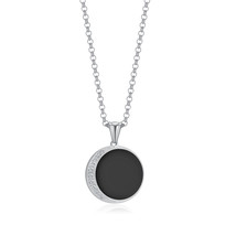 Light Luxury High-Grade Moon Pendant Simple Elegant Titanium Steel Necklace Wome - £11.19 GBP