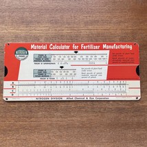 1956 Vintage Allied Chemical Nitrogen Division Cardboard Slide Ruler Chart - $49.49