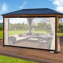 4X6FT Clear Tarp with Grommets Transparent Heavy Duty Waterproof Patio E... - $21.29 CAD