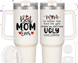 Mothers Day Gifts - 40 Oz Best Mom Ever Tumbler Gifts for Mom from Daugh... - £21.22 GBP
