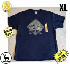 Mossy Oak Shirt Mens XL Navy Blue Adult Short Sleeve T-Shirt Hunting Outdoor - £7.45 GBP