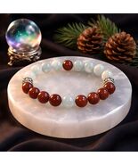 Greenland Flag Color Gemstone Bracelet - $29.39