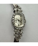Croton 14K White Gold Mechanical Wind Diamond Watch Women Elegant Vintag... - $1,629.94 CAD