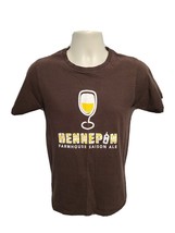 Hennepin Farmhouse Saison Ale Brewery Ommegang Adult Small Brown TShirt - £11.59 GBP