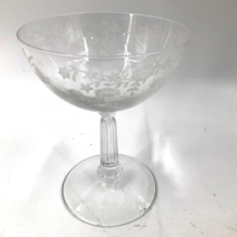 Fostoria Bouquet Etched  4 3/4&quot; Champagne/Tall Sherbet Stem 6033, Etch 342 - £11.59 GBP