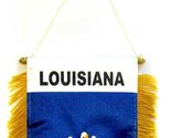 K&#39;s Novelties State of Louisiana Mini Flag 4&quot;x6&quot; Window Banner w/Suction... - £2.27 GBP