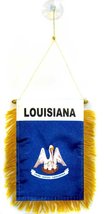 K&#39;s Novelties State of Louisiana Mini Flag 4&quot;x6&quot; Window Banner w/Suction Cup - £2.30 GBP