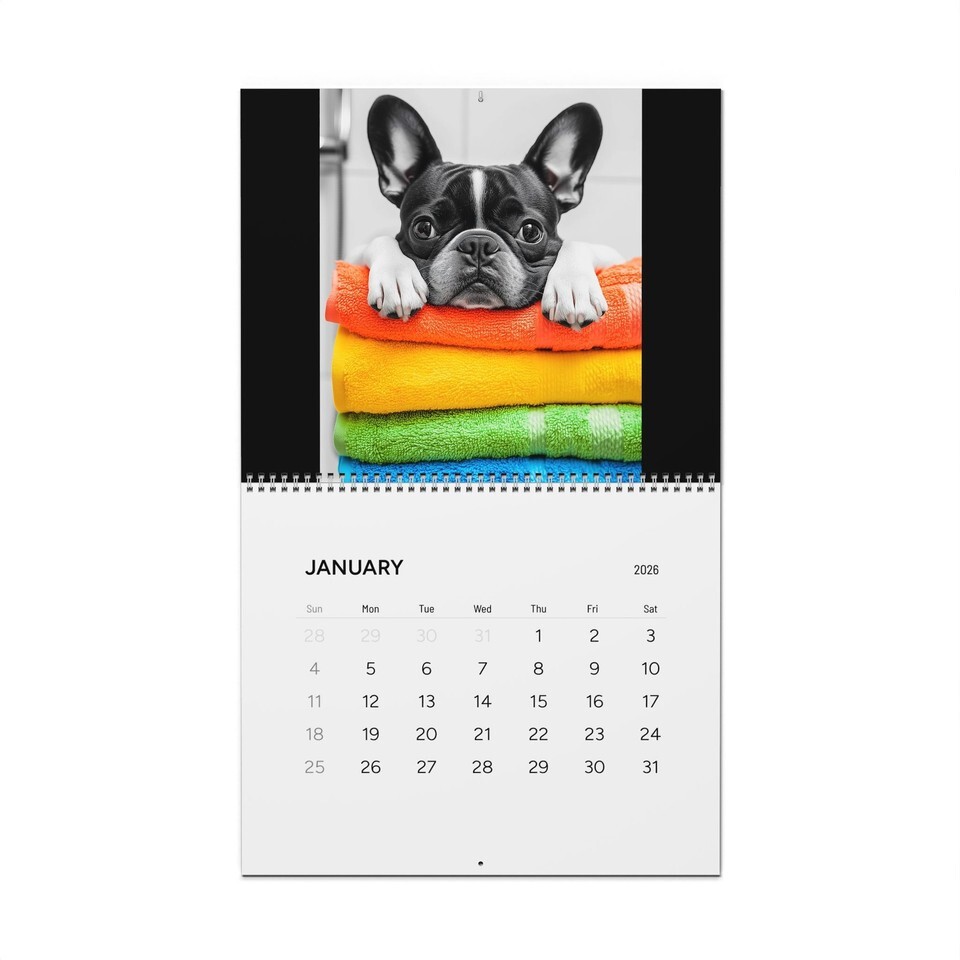 French Bulldog Bathroom Diaries Photo Wall Calendar 2026 | Frenchie Cute Dog - $25.73 French Bulldog Bathroom Diaries Photo Wall Calendar 2026 | Frenchie Cute Dog - $25.73
