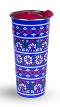 Vera Bradley Stainless Steel Traveling Coffee Mug with Lid Romantic Paisley 16oz - £14.24 GBP