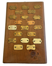 Dog Tags 20 Vintage 1930s - 1970s Lancaster Pennsylvania PA on Wood Board - £36.31 GBP
