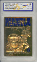 1996 Béisbol Mickey Mantle New York Yankees #7 23K Oro Tarjeta - Graded 10 - £11.32 GBP