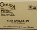 Vintage Century 21 Spirit Realty Business Card Ephemera Tucson Arizona BC10 - $3.95