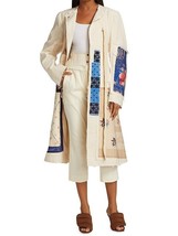 Max Mara Sportmax Womens Patchwork Coat Manisa Ivory Size US 8 212104286 - £511.17 GBP