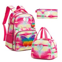 3 In 1 Kids Bags for Girls School Bags Kawaii Backpack Waterproof Childr... - £74.70 GBP
