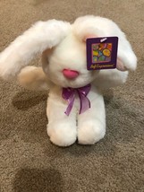 Dan Dee Soft Expressions White Easter Bunny Rabbit Plush New with Tags - $12.19