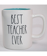 Rae Dunn BEST TEACHER EVER Mug White Teacher Cup Rae Dunn Artisan Collec... - $10.23