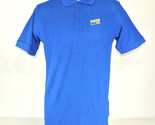 BLOCKBUSTER VIDEO 1990s Employee Uniform Polo Shirt Blue Size M Medium NEW - £25.56 GBP