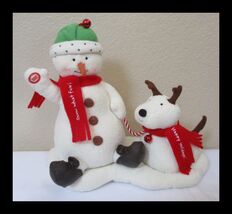 Hallmark Jingle Pals Singing Dancing Snowman &amp; Dog Barking Snow What Fun... - $29.69