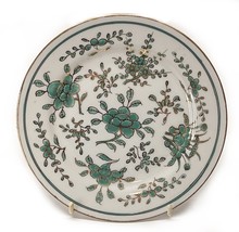 Chinese Floral Green Flowers 7 3/8&quot; Dessert Salad Plate Antique - £19.68 GBP