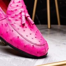 Marco Di Milano genuine& ostrich tassel loafer Shoes AUBIERE Pink image 7