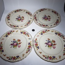 Set of 4 VTG Federal Sharon Old Ivory Syracuse China 9.75&quot; Dinner Plates USA - £29.53 GBP