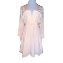 $238 Yumi Kim Tokyo Night Kimono Silk Dress in Blush Pink Women Size Small New - $55.54