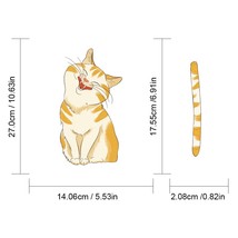 Funny   Happy Laughing Yellow Cat Sticker for Car Rear Window Windshield Waving  - £37.43 GBP