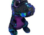 Ty Flippables 9.5 Inch Crunch Green Purple Dinosaur Color Changing Sequi... - $9.16