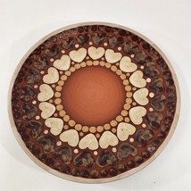 Fritz Cleve Keramik Ceramic Plate German Pottery Hearts Love Glazed 1970s Vtg - £34.65 GBP