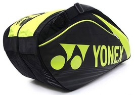 YONEX Tournament 2 Pack Tennis Badminton Racquet Racket Bag Lime BAG9626EX - £70.54 GBP
