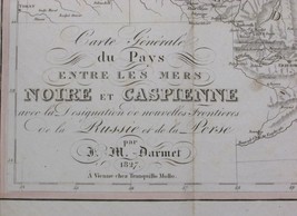 Carte Generale Entre Les Mers Noire Et Caspienne Darmet Map - £173.45 GBP