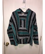 Baja Joe Hoodie Poncho Colorful Made IN Mexico Unisex XS - $13.85