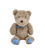 CARTER&#39;S BABY BROWN + BLUE TEDDY BEAR STUFFED ANIMAL PLUSH MADE W/ LOVE ... - $46.55
