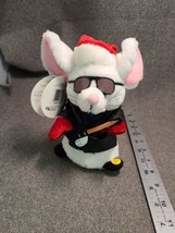 Gemmy Animated Christmas Mouse w/Guitar-Jingle Bell Rock 2003 W/Tags Works! - $14.25