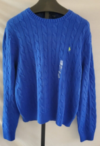 NWT Polo Ralph Lauren Blue Cotton Sweater Mens Size 2X - £30.95 GBP