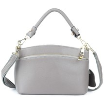 100% Genuine Leather Bag Fashion Women Cross Body Bag Black Handbag 3 Zippers La - £50.97 GBP