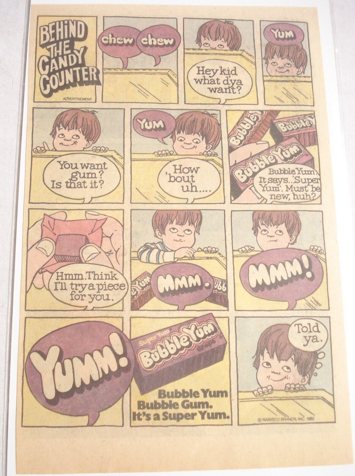Primary image for 1983 Nabisco Brands Super Yum Grape Bubble Yum Gum 