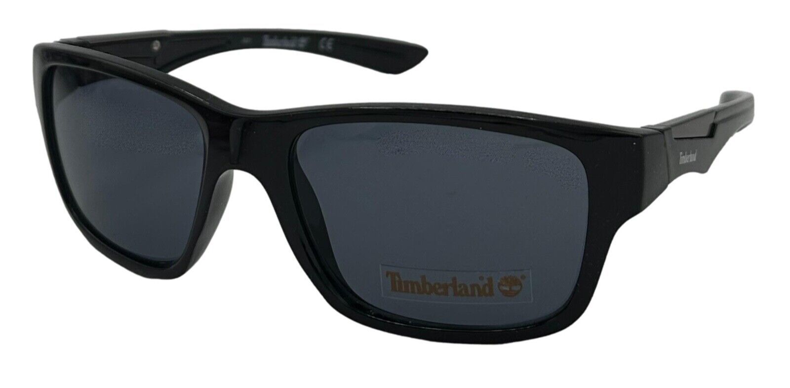 Primary image for Timberland Mens Rectang Shiny  Black Plastic Sunglass,Smoke Lens  TB7155 1A