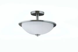 FlushMount Light Progress Lighting Replay 1-Light Brushed Nickel LED Sem... - $42.56