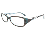 Cinzia Eyeglasses Frames CIN-226 01 Brown Tortoise Blue Rectangular 53-1... - $41.84