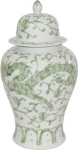 Temple Jar Vase Dragon Lotus Flower Celadon Colors May Vary Green Variable - £298.24 GBP
