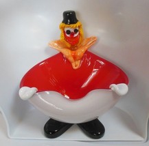 Murano Glass Clown Bowl from Italy Colorful &quot;Rare&quot; - £140.90 GBP