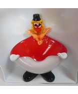 Murano Glass Clown Bowl from Italy Colorful "Rare"