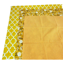 Mustard Yellow Orange Polka Dot Cotton Fabric Panel 3 Piece Lot 20 x 22 Pillows - £7.81 GBP
