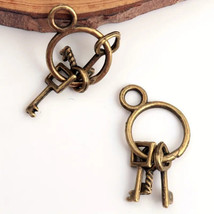 Dollhouse Vintage Skeleton Key Miniature Set Nostalgic Touch 1/12 Scale - €2,79 EUR+