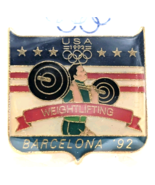 Team USA Weightlifting Pin 1992 Olympics Barcelona Sports Collectible Se... - $20.41 CAD