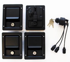 Security Black Lock Kit Door Handles &amp; Key Ignition Switch S-
show original t... - £302.42 GBP