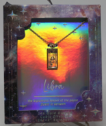 14k Gold Dipped Pierced Glass Zodiac LIBRA Pendant Necklace - Gold NWT - $9.89