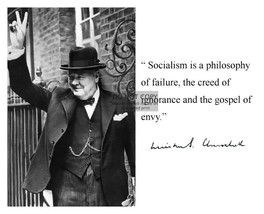 Winston Churchill &quot;Sociallism Is A Philosphy Of Failure&quot; WW2 Quote 8X10 Photo - £6.34 GBP